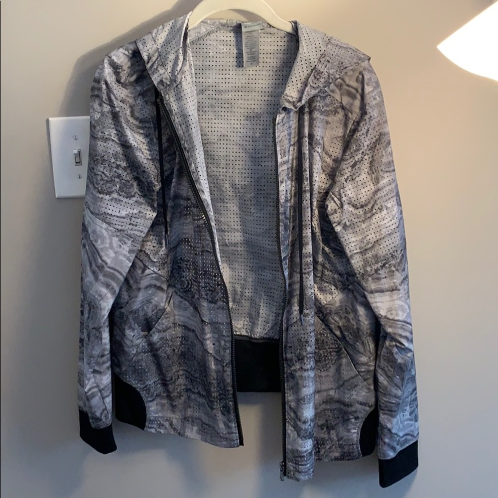 Marbled Grey Workout Zip Up